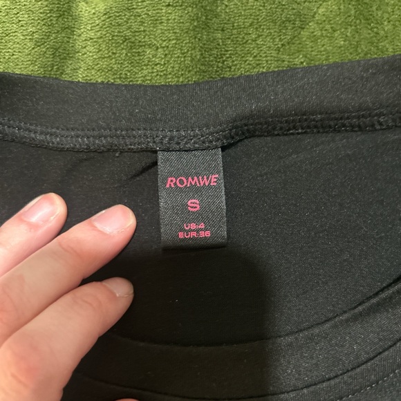 ROMWE Black Tee with Grim Reaper Graphic - Picture 3 of 3